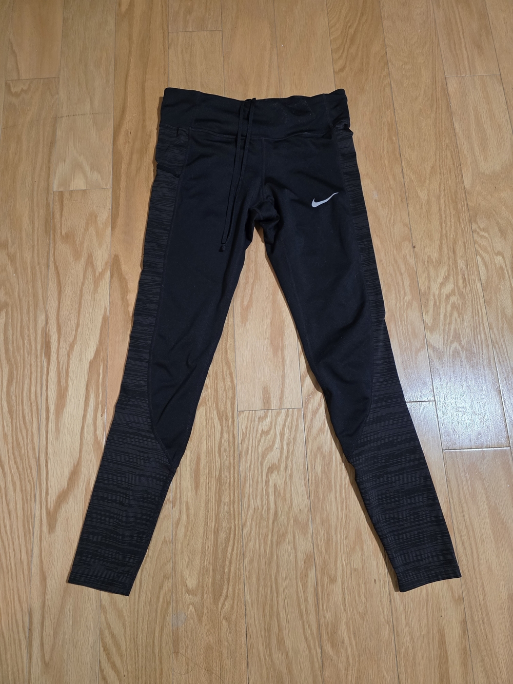 Nike Power DRI-FIT Womens M Racer Running Tights Black Athleisure Gym Workout
